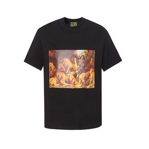 Classic Black Graphic Tee with Artistic Print